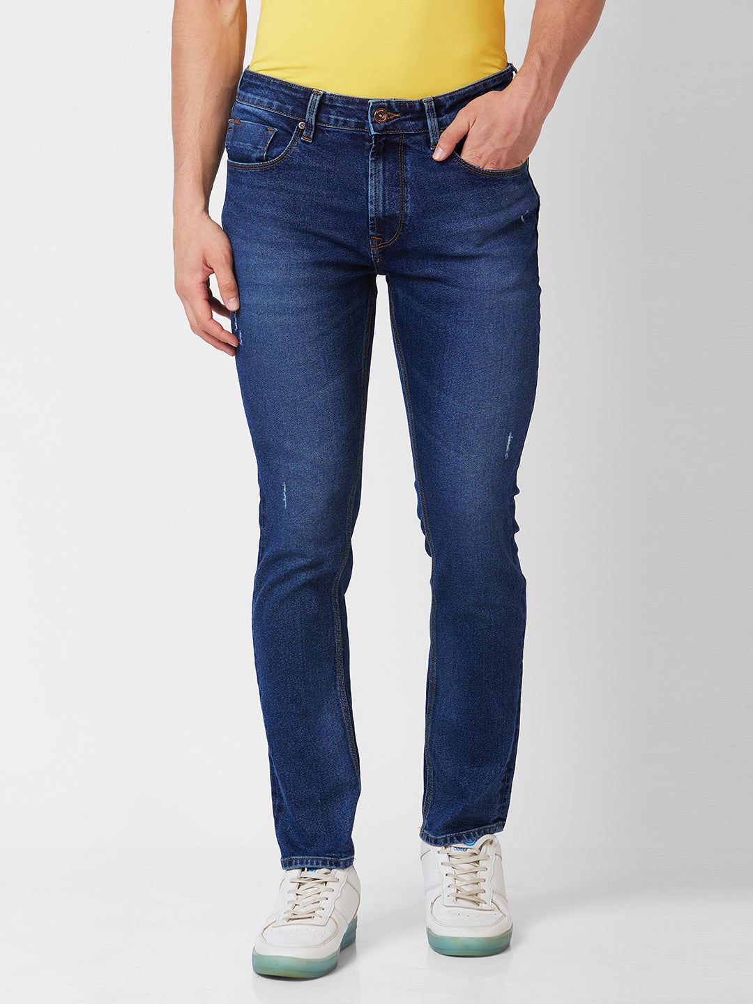 Spykar Mens Jeans Mdro1Bd012 Dark Blue