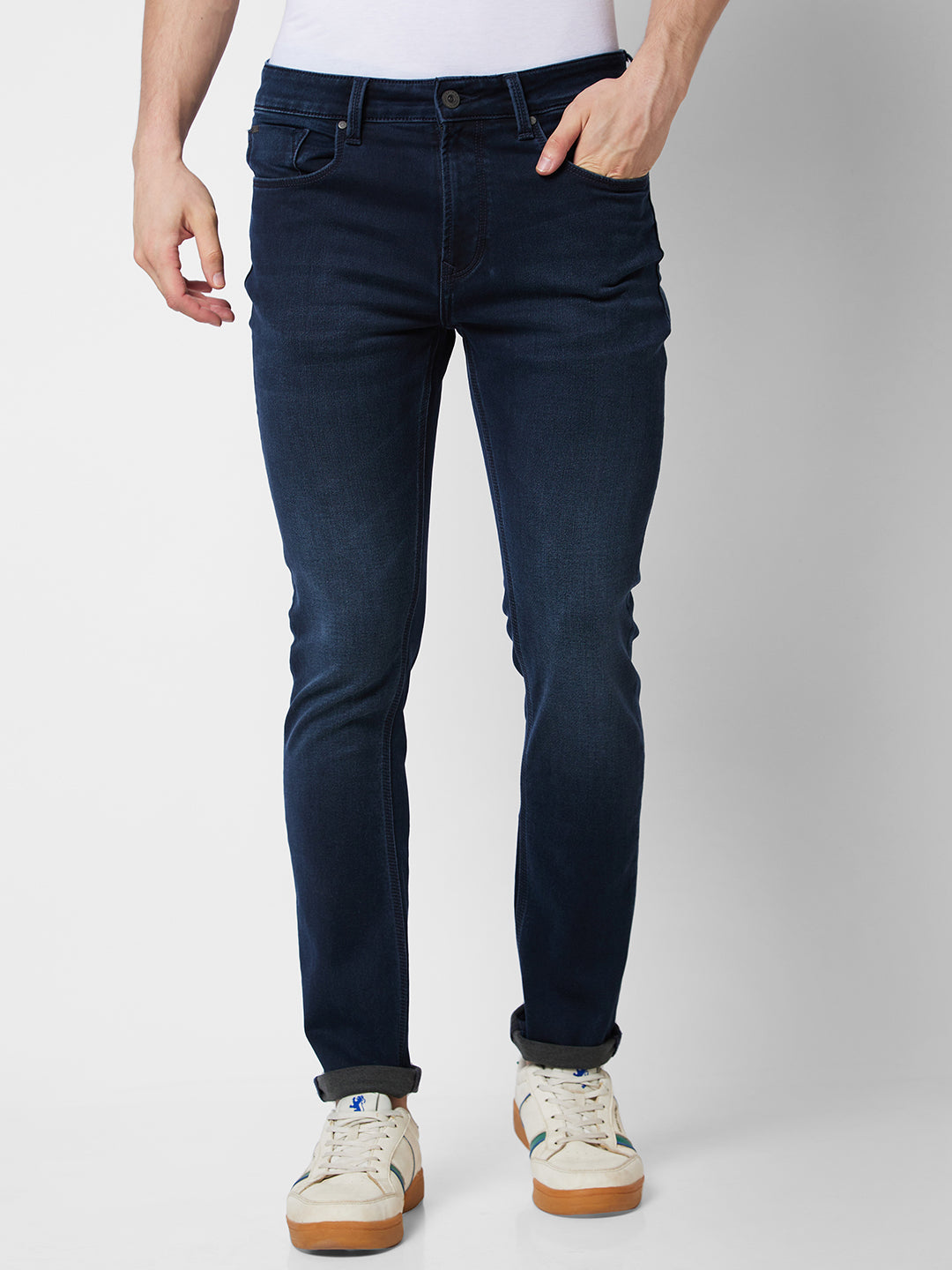 Spykar Mens Jeans Mdro1Bd020 Dark Blue