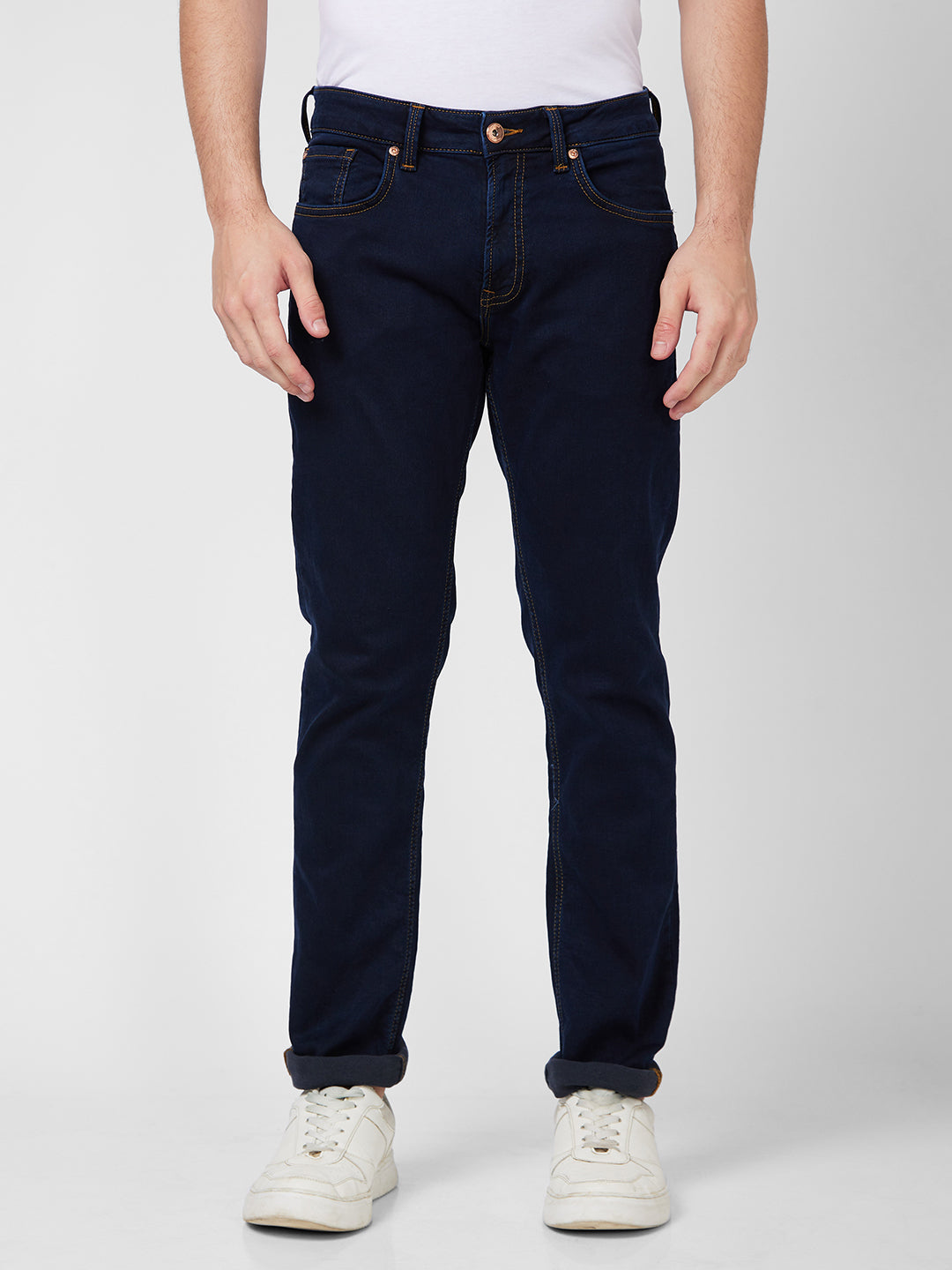 Spykar Mens Jeans Mdro2Bc018 Raw Blue