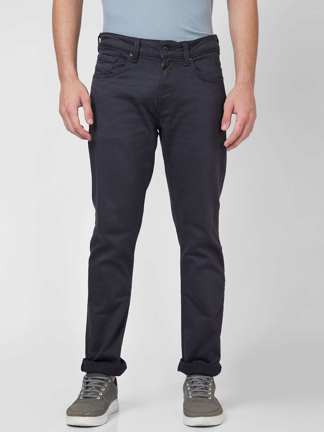 Spykar Mens Jeans Mdro2Bc035 Dark Grey