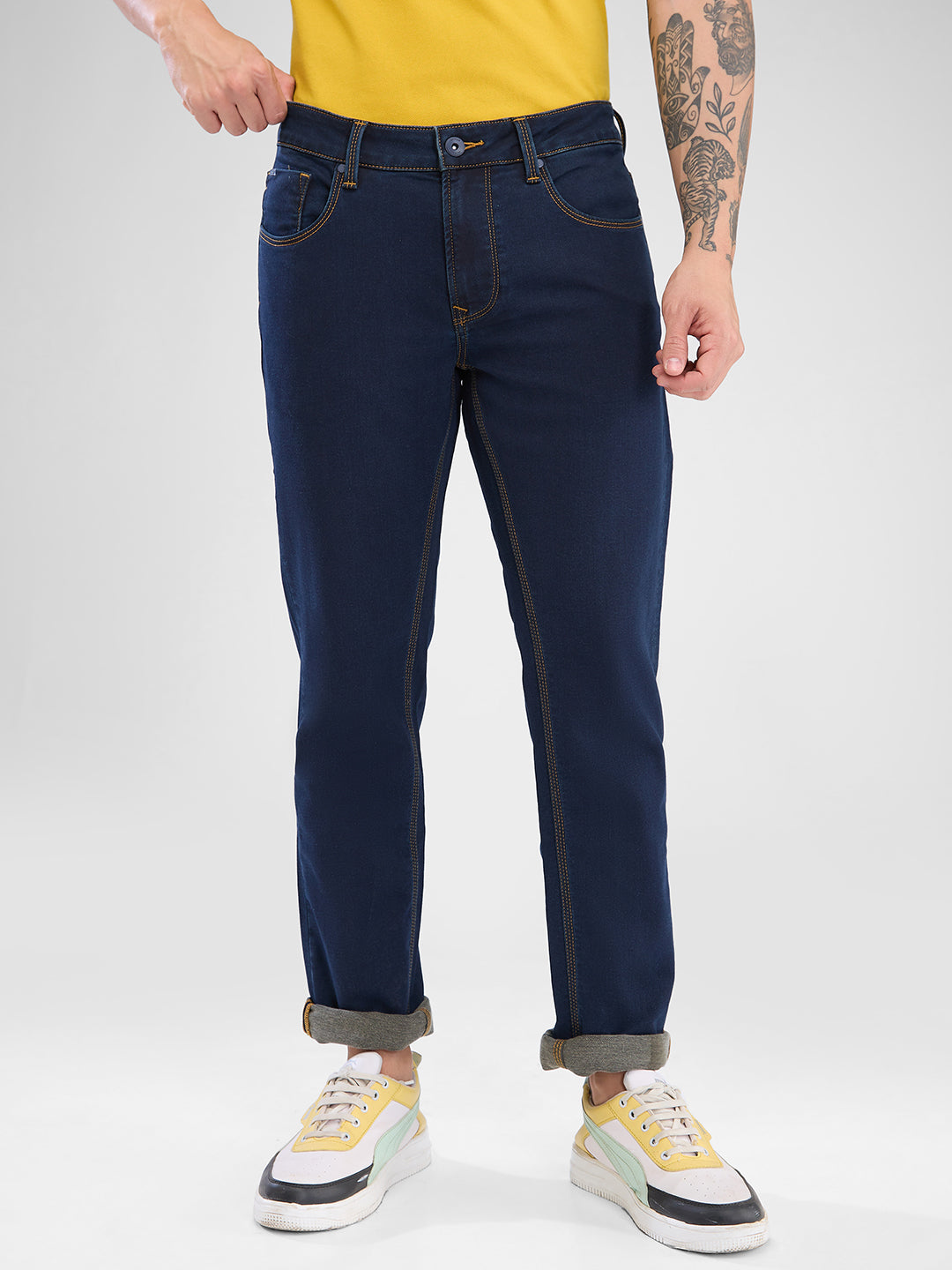 Spykar Mens Jeans Mdro2Bd009 Raw Blue
