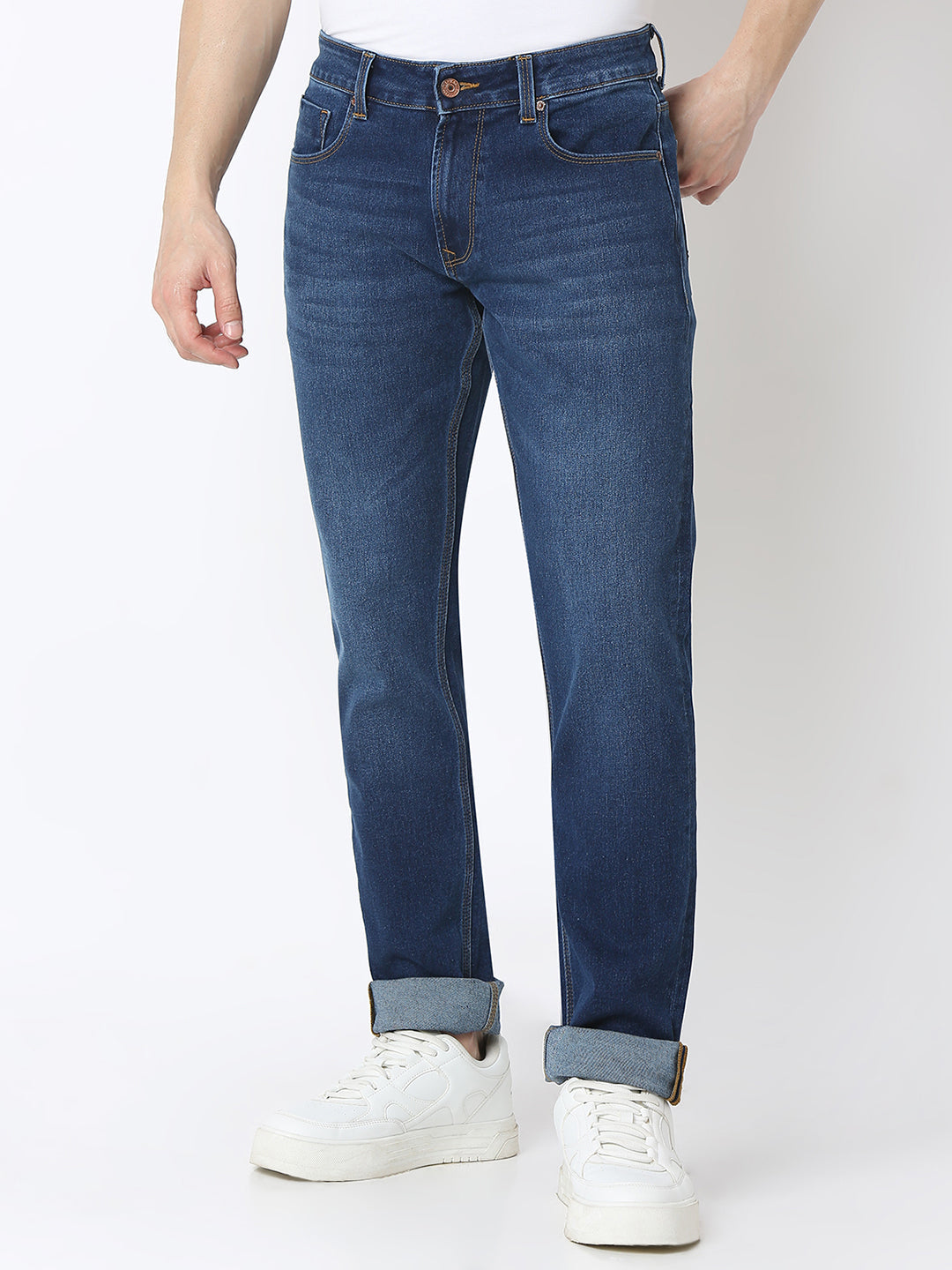 Spykar Mens Jeans Mdro2Bd011 Dark Blue