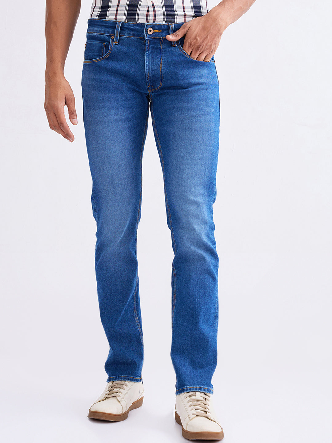 SPYKAR MENS JEANS MDRO2BE005 MID BLUE