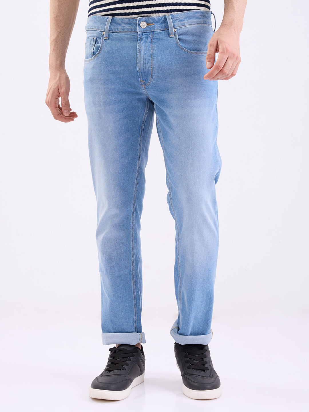 Spykar Mens Jeans Mdro2Be008 Light Blue