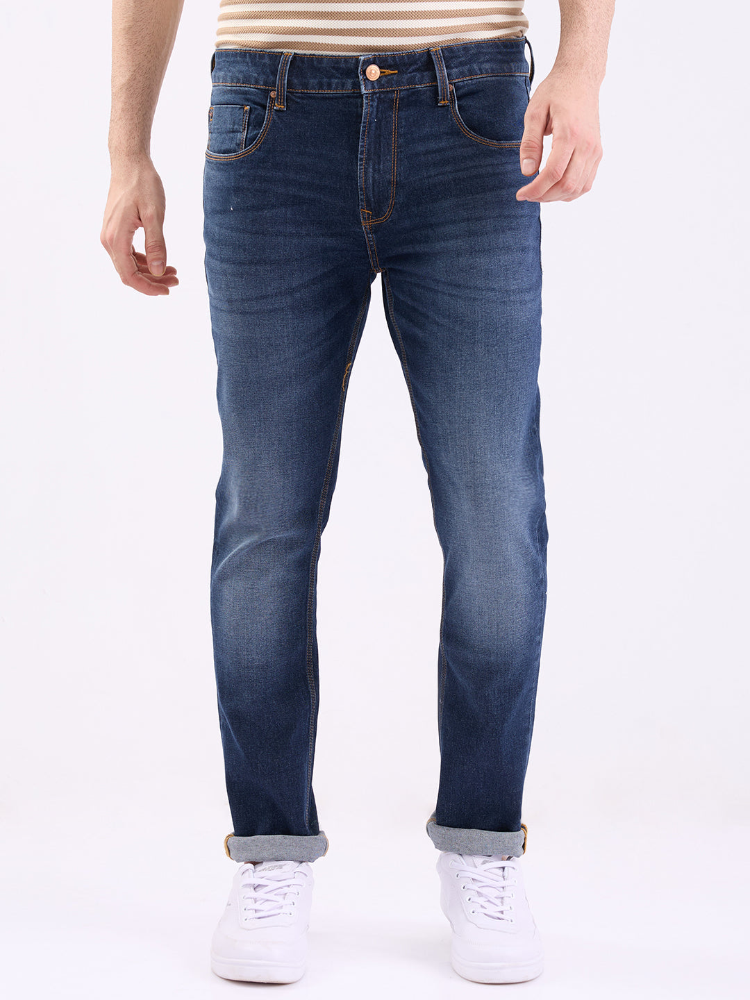 Spykar Mens Jeans Mdro2Be020 Dark Blue