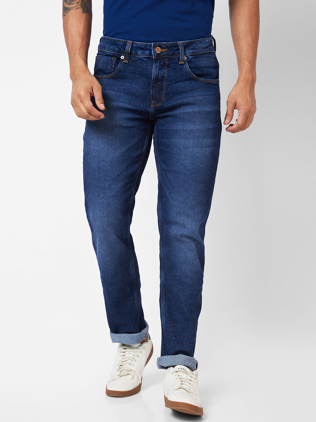 Spykar Mens Jeans Mdronos002 Dark Blue