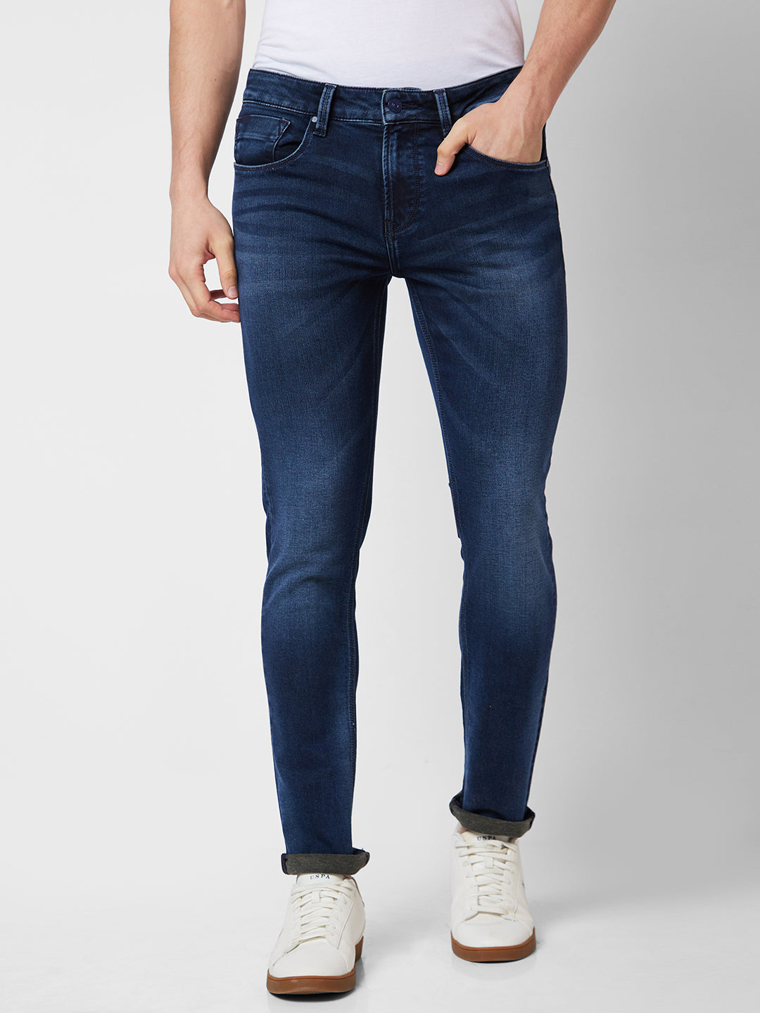 Spykar Mens Jeans Mdskn1Bd011 Dark Indigo