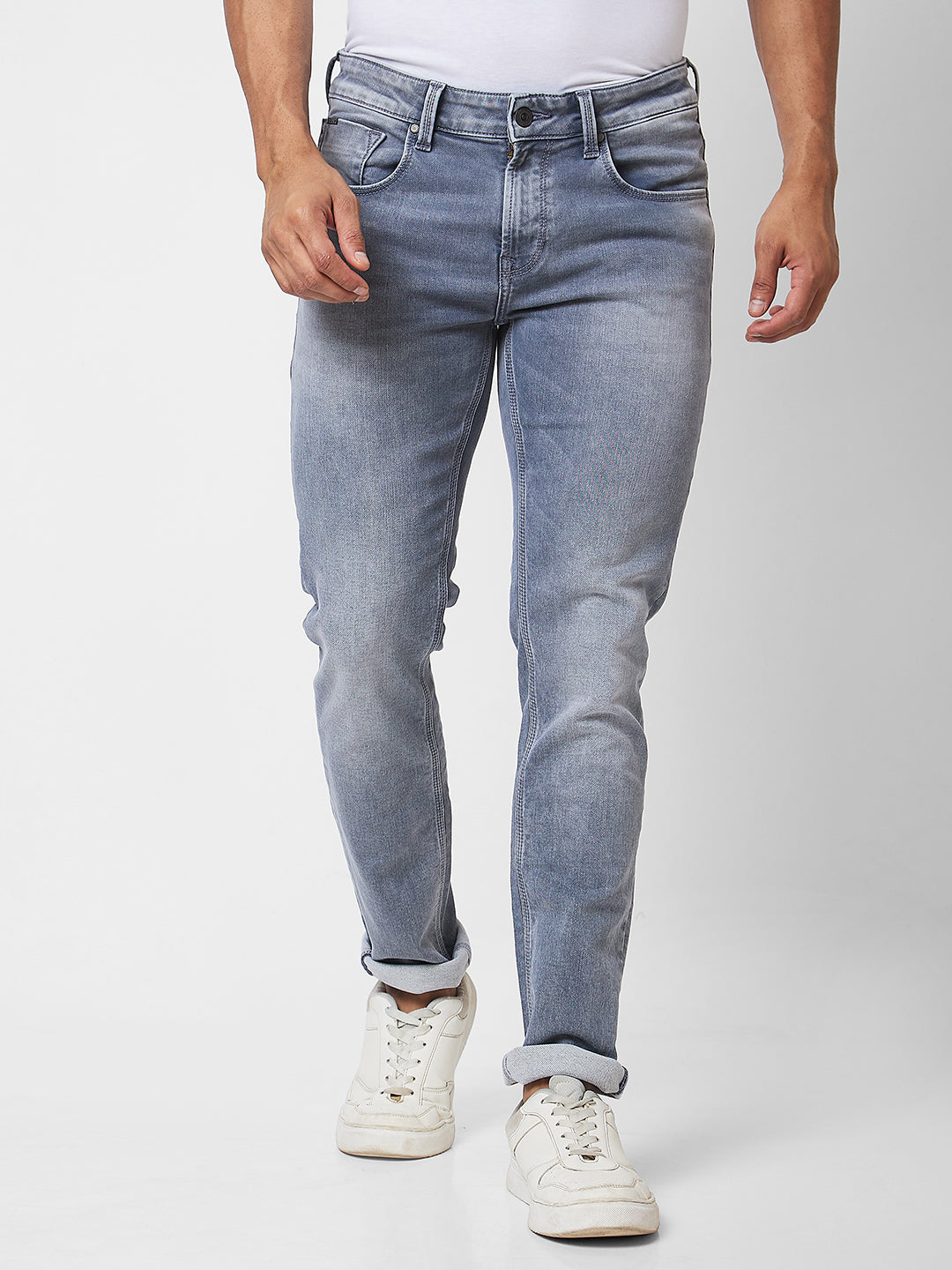 Spykar Mens Jeans Mdskn1Bd019 Light Grey