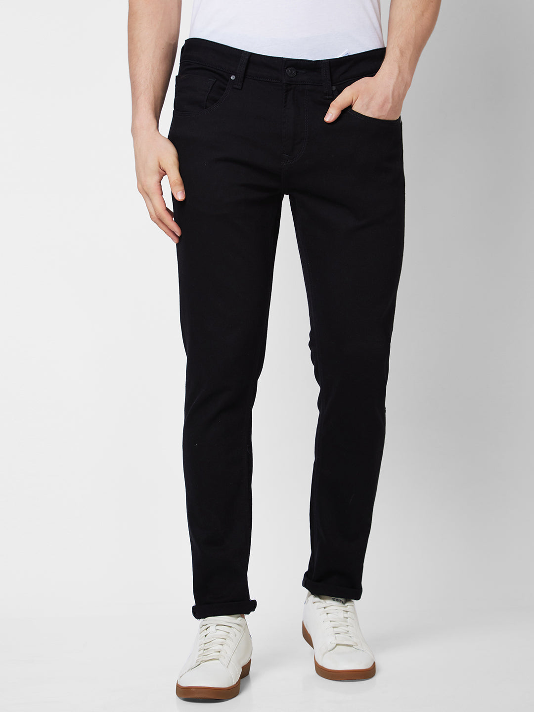 Spykar Mens Jeans Mdskn1Bd028 Black