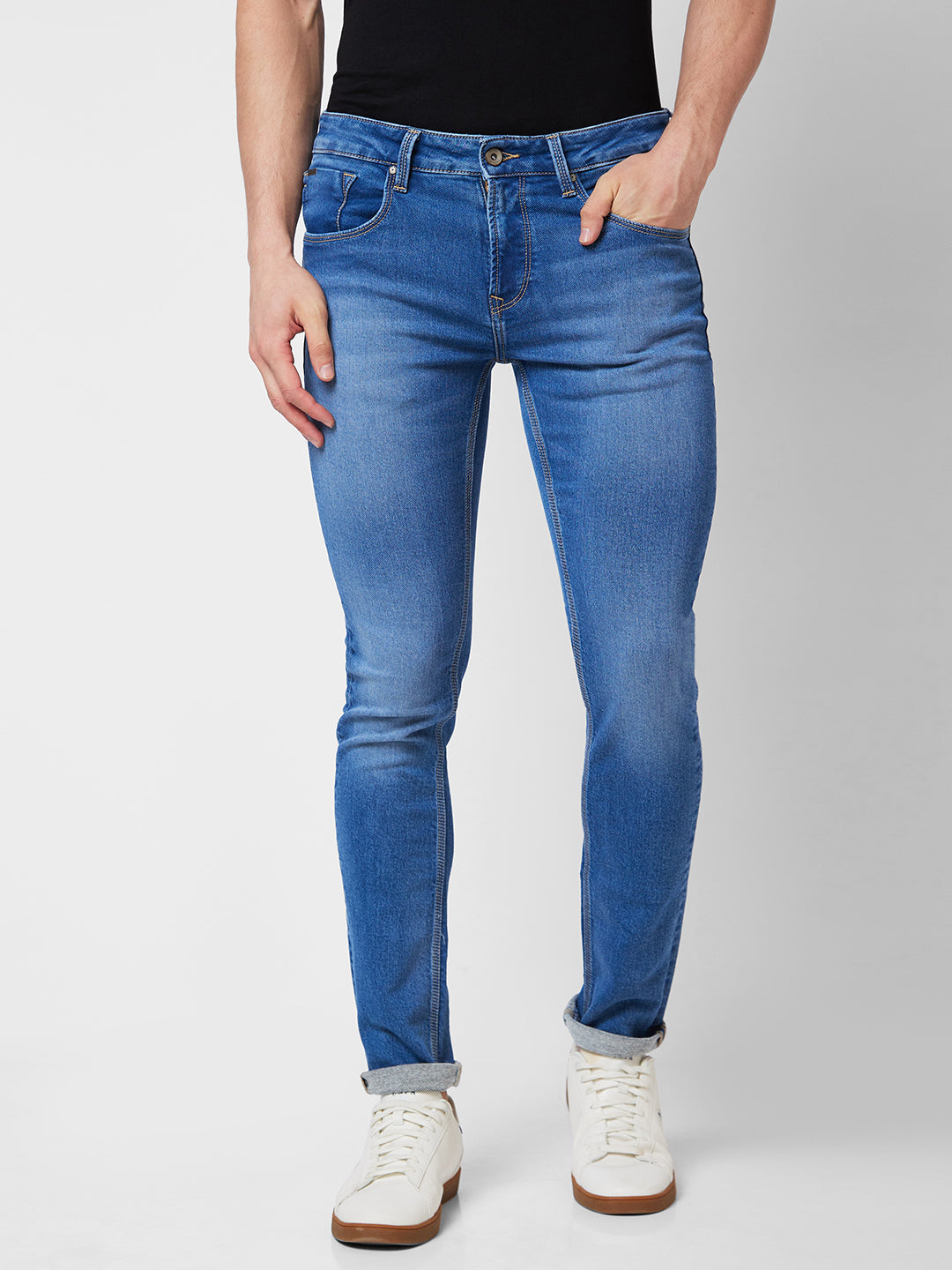 Spykar Mens Jeans Mdskn1Bd039 Light Blue