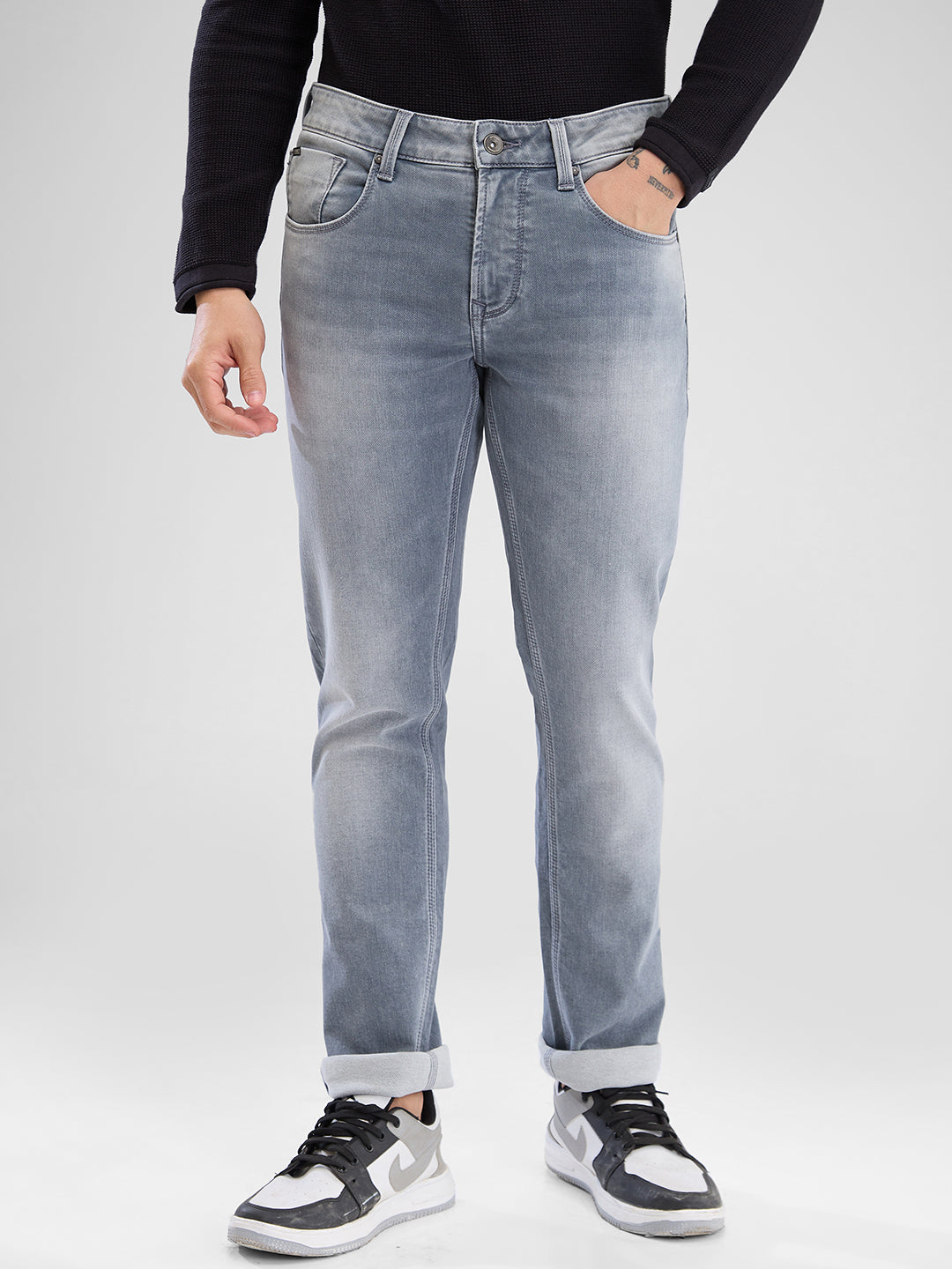 Spykar Mens Jeans Mdskn2Bd002 Grey