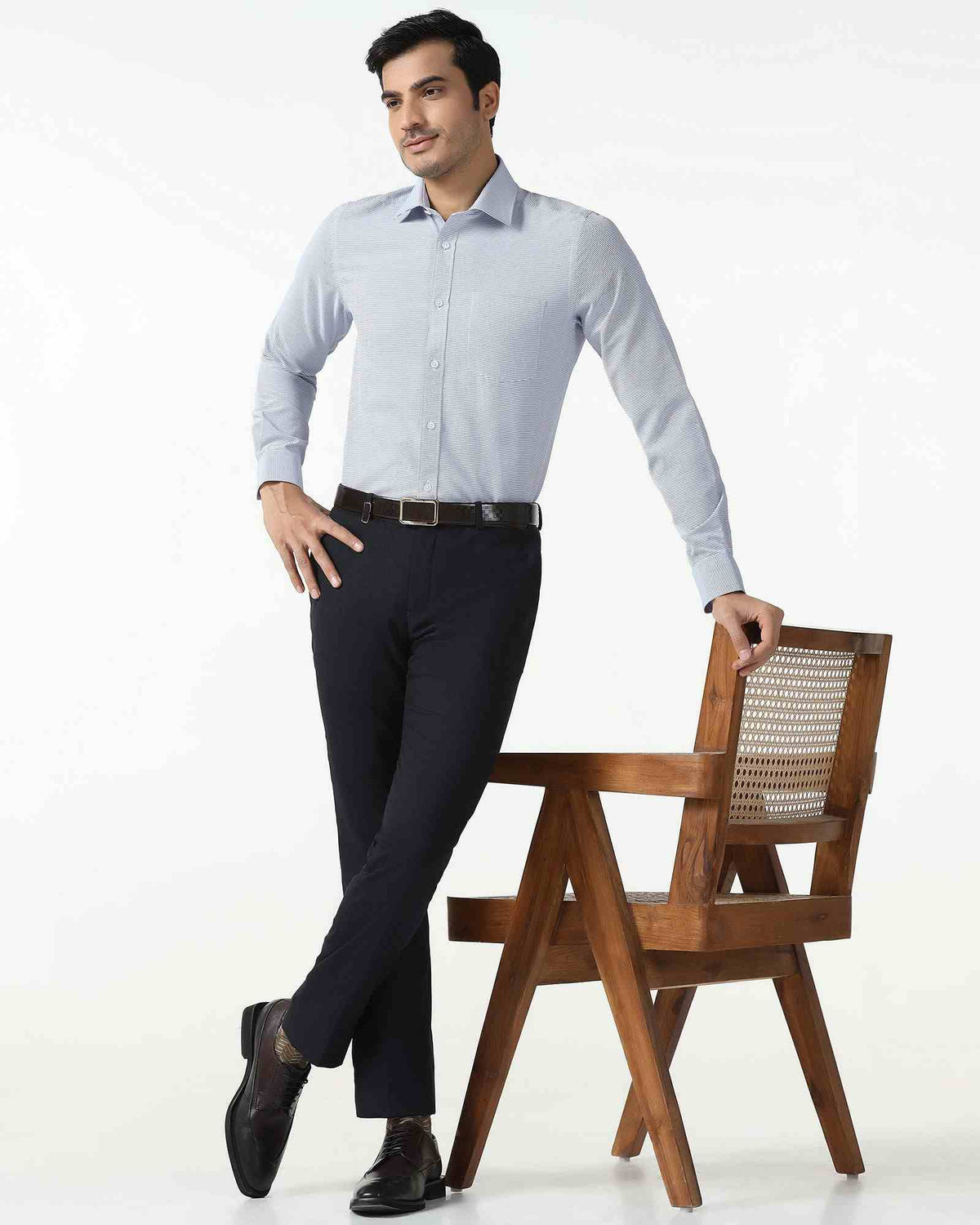 Blackberry Mens Formal Shirt F/S Bp-Bs-Do-Revolve Grey