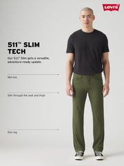 Men'S 511 Dark Blue Slim Fit Mid Rise Jeans