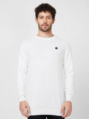 Spykar Mens Pullover Mfklw2Bc008 White
