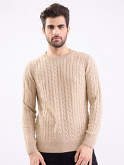Spykar Mens Pullover Mfklw2Be007 Light Fawn