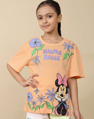BIO WORLD GIRLS T-SHIRT H/S MFKGTSRT002517 PEACH FUZZ