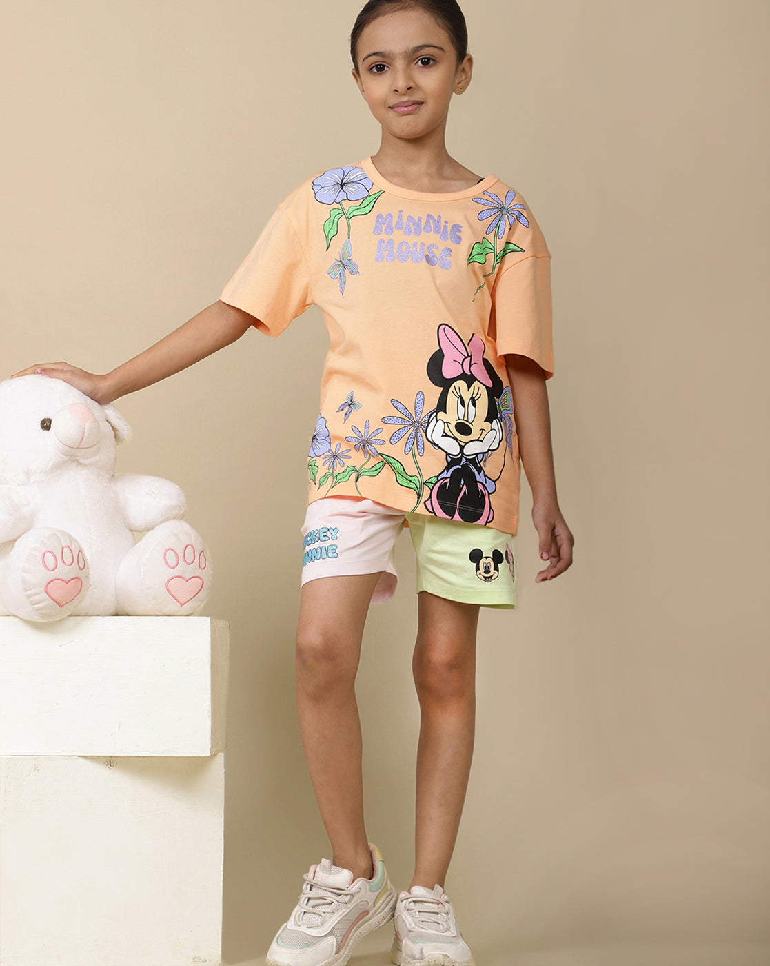 BIO WORLD GIRLS T-SHIRT H/S MFKGTSRT002517 PEACH FUZZ