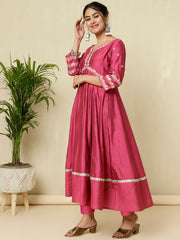 Jaipur Kurti Ladies Western Kurti 3Pcs Set 1D23Kdupr003 Magenta