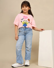 BIO WORLD GIRLS T-SHIRT H/S MINKGTSRT002601 CRYSTAL PINK