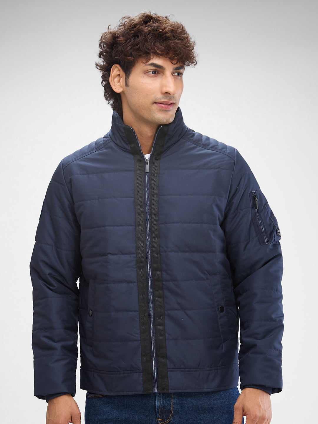 Spykar Mens Jacket F/S Mjkhw2Bd030 Navy Blue