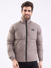 Spykar Fossil Grey Straight Fit Casual Jackets For Men