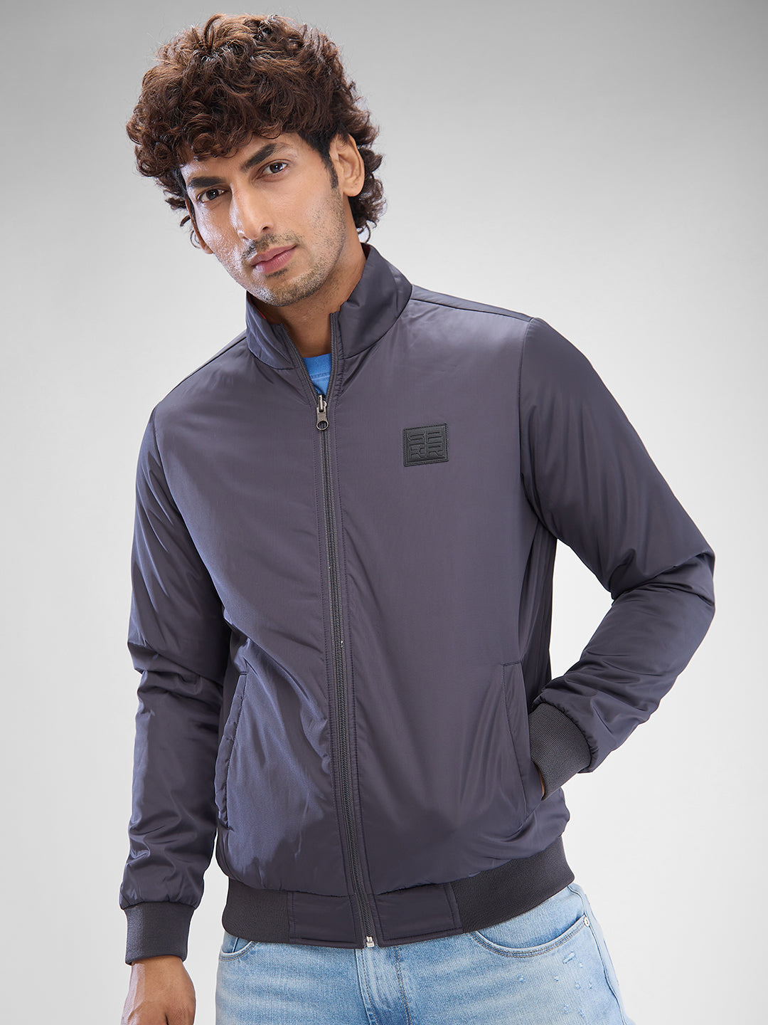 Spykar Mens Jacket F/S Mjklw2Bd034 Charcoal Grey