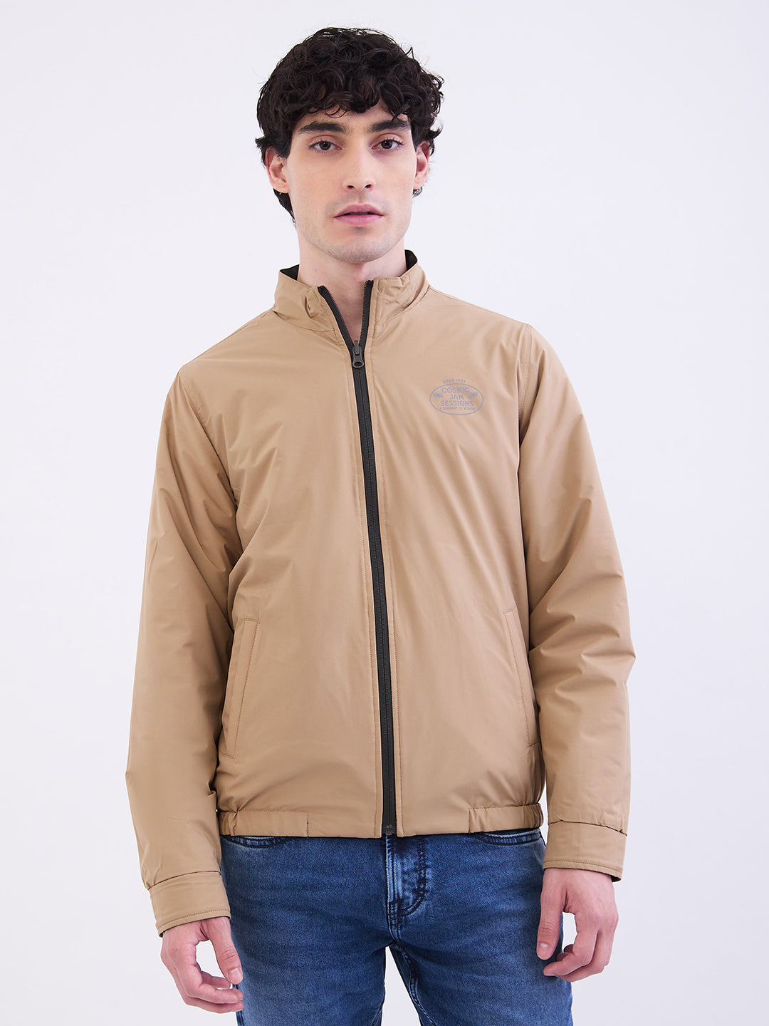 Spykar Rifle Green Straight Fit Casual Jackets For Men