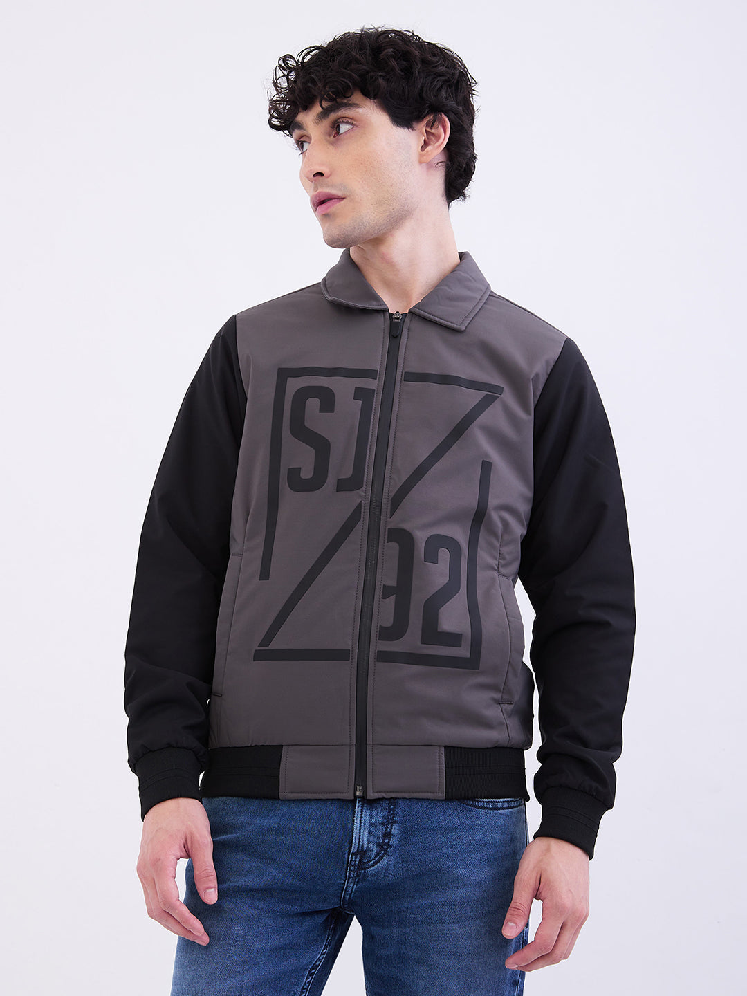 SPYKAR Men's A-Line Coat (MJKLW2BE028_Slate Grey