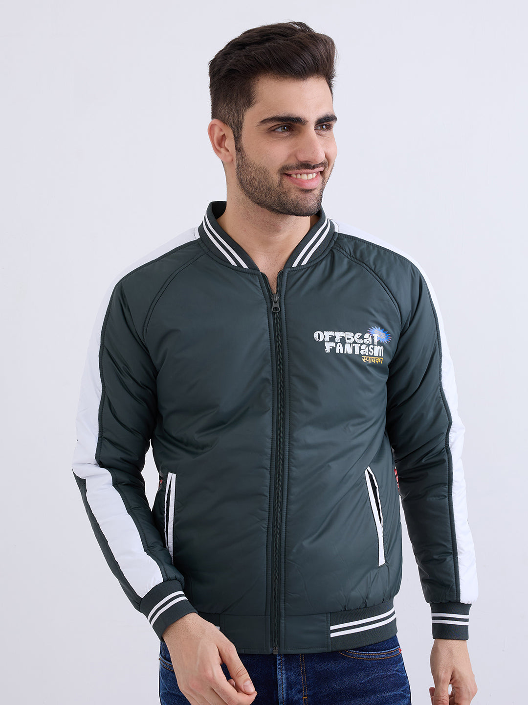 Spykar Mens Jacket F/S Mjklw2Be042 Bottle Green