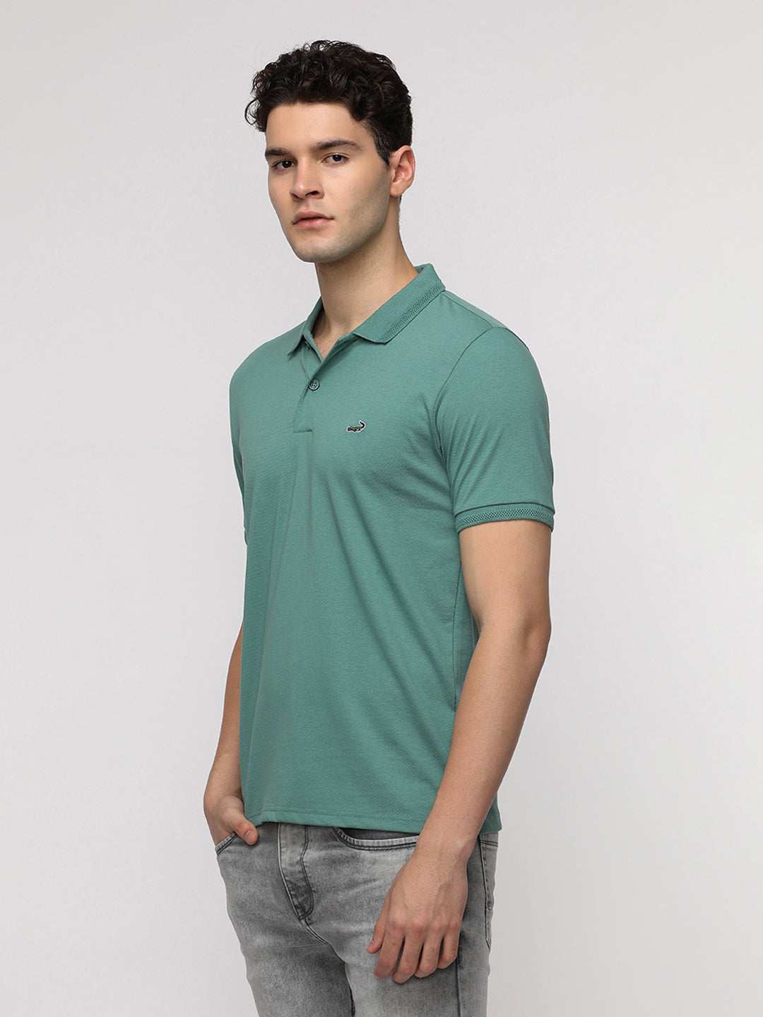 Crocodile Mens T-Shirt H/S Marsh Aqua Blue