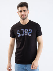 SPYKAR MENS T-SHIRT F/S MKTCP2BE128 BLACK