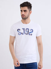 SPYKAR MENS T-SHIRT F/S MKTCP2BE128 WHITE