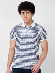 Spykar Mens T-Shirt H/S Mktfp1Bd081 White