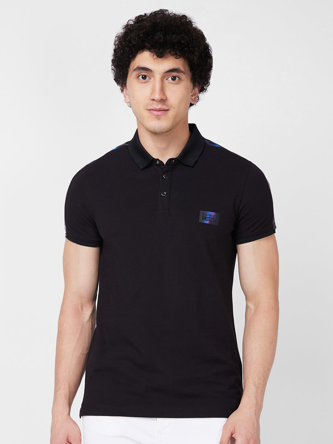 Spykar Mens T-Shirt H/S Mktfp1Bd144 Black
