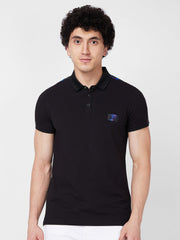Spykar Mens T-Shirt H/S Mktfp1Bd144 Black