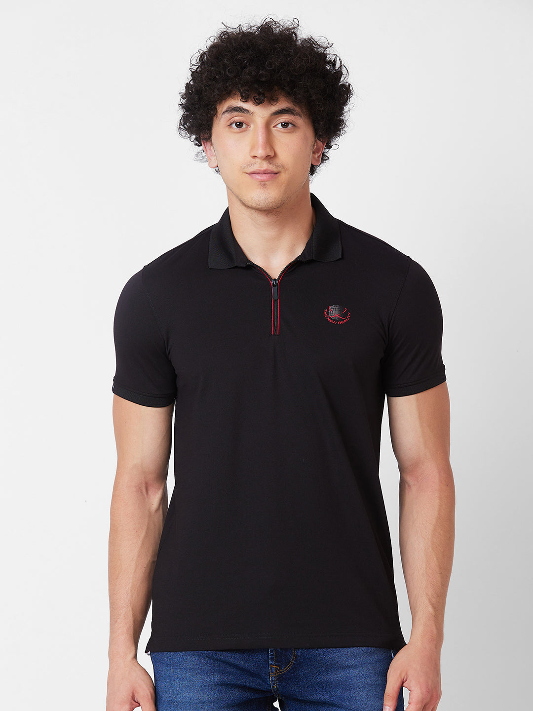 Spykar Mens T-Shirt H/S Mktfp1Bd145 Black