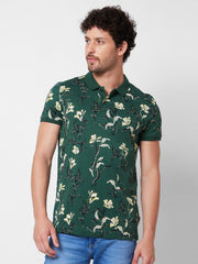 Spykar Mens T-Shirt H/S Mktfp1Bd196 Botanicalgreen