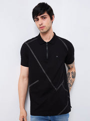 Spykar Mens T-Shirt H/S Mktfp1Be021 Black