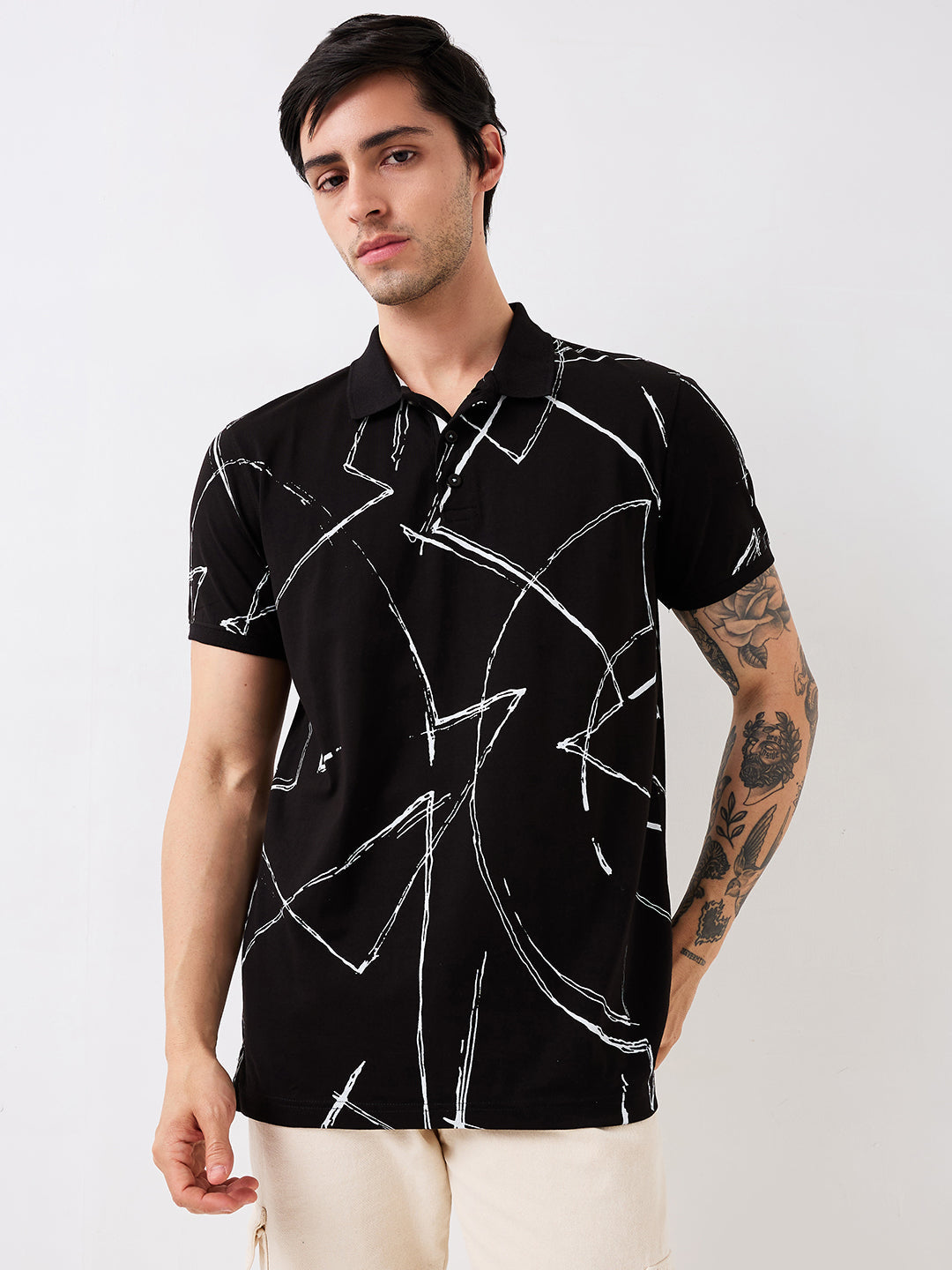 Spykar Mens T-Shirt H/S Mktfp1Be044 Black
