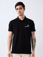 Spykar Mens T-Shirt H/S Mktfp1Be089 Black