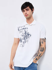 Spykar Mens T-Shirt H/S Mktfp1Be129 White