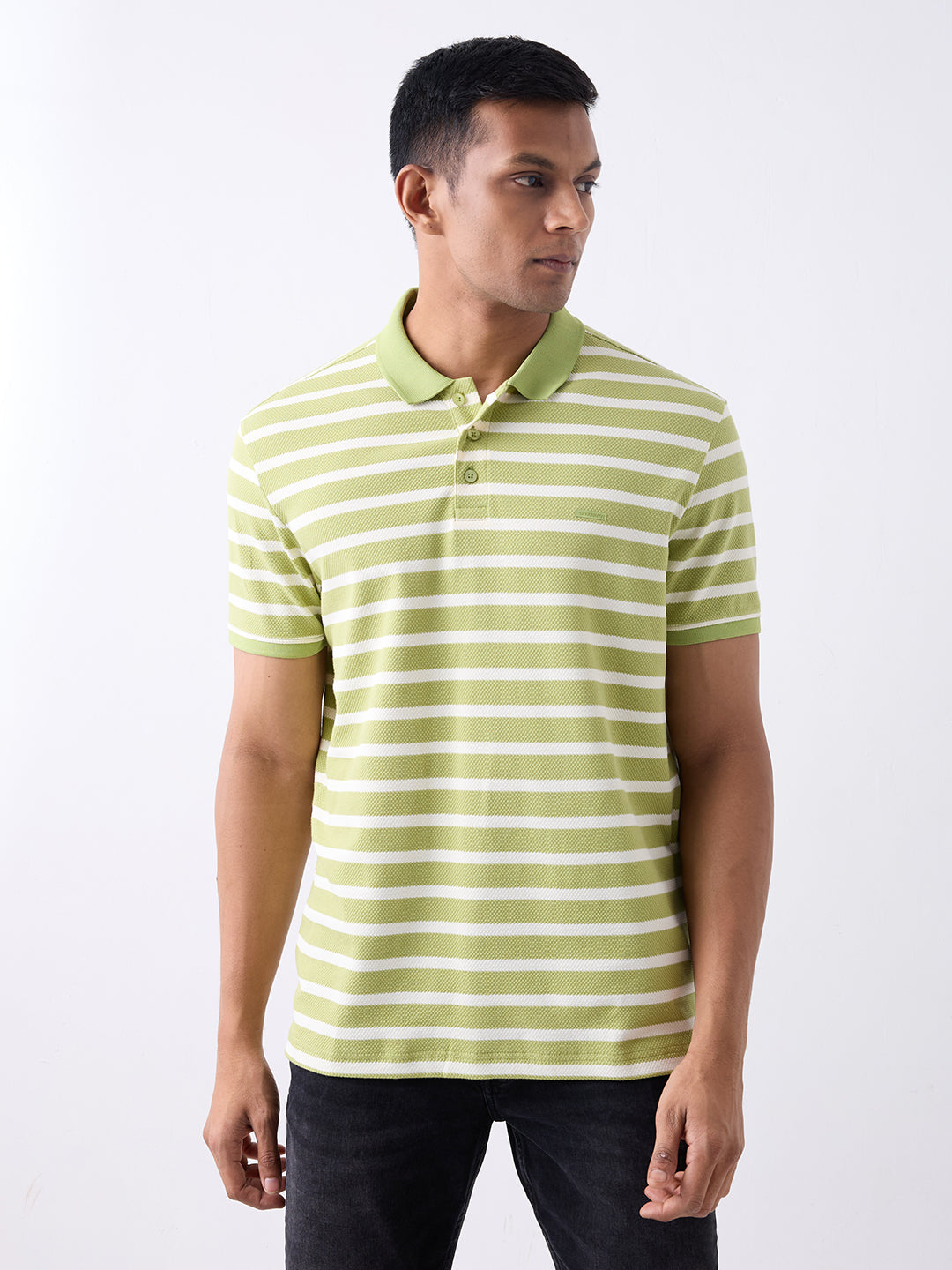 Spykar Mens T-Shirt H/S Mktfp1Be160 Lettuce Green