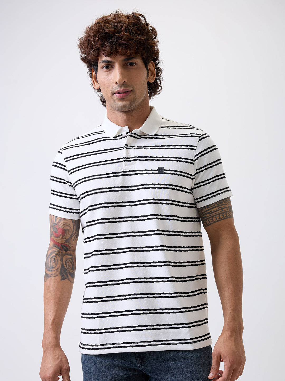 Spykar Mens T-Shirt H/S Mktfp1Be161 White