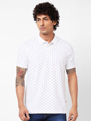 Spykar Mens T-Shirt F/S Mktfp2Bc204 White
