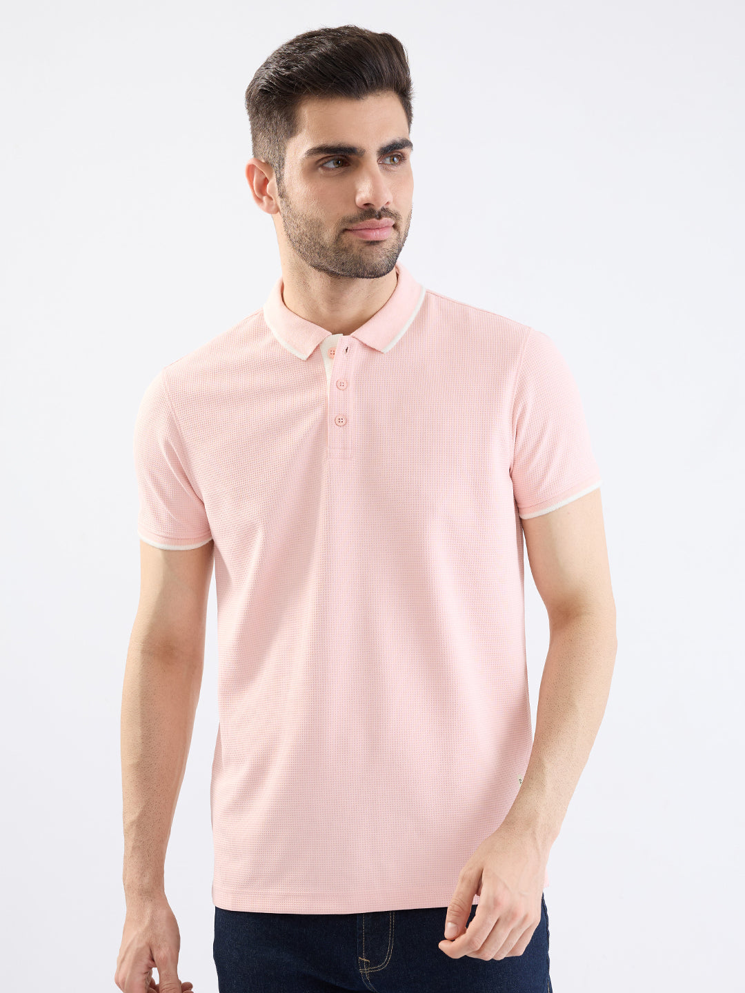 SPYKAR MENS T-SHIRT F/S MKTFP2BE053 SOFT PINK