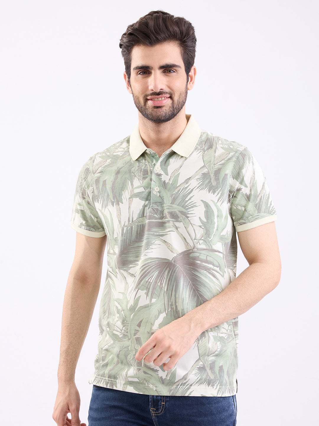 SPYKAR MENS T-SHIRT F/S MKTFP2BE182 SAGE GREEN