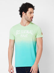 Spykar Mens T-Shirt F/S Mktft1Bd089 Mint Green