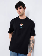 Spykar Mens T-Shirt H/S Mktft1Be071 Black