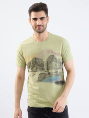 SPYKAR MENS T-SHIRT F/S MKTFT2BE074 LINT GREEN