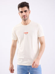 SPYKAR MENS T-SHIRT F/S MKTFT2BE098 OFF WHITE